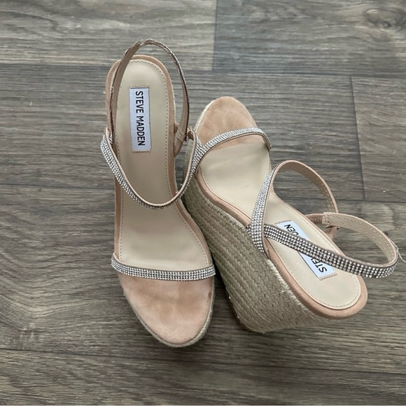 Skylight Wedge Espadrille Sandal in rhinestone - Picture 4 of 5